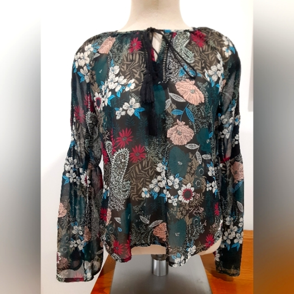 American Rag Floral Boho Top, Size S NWOT